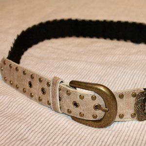 Metal and Leather Belt